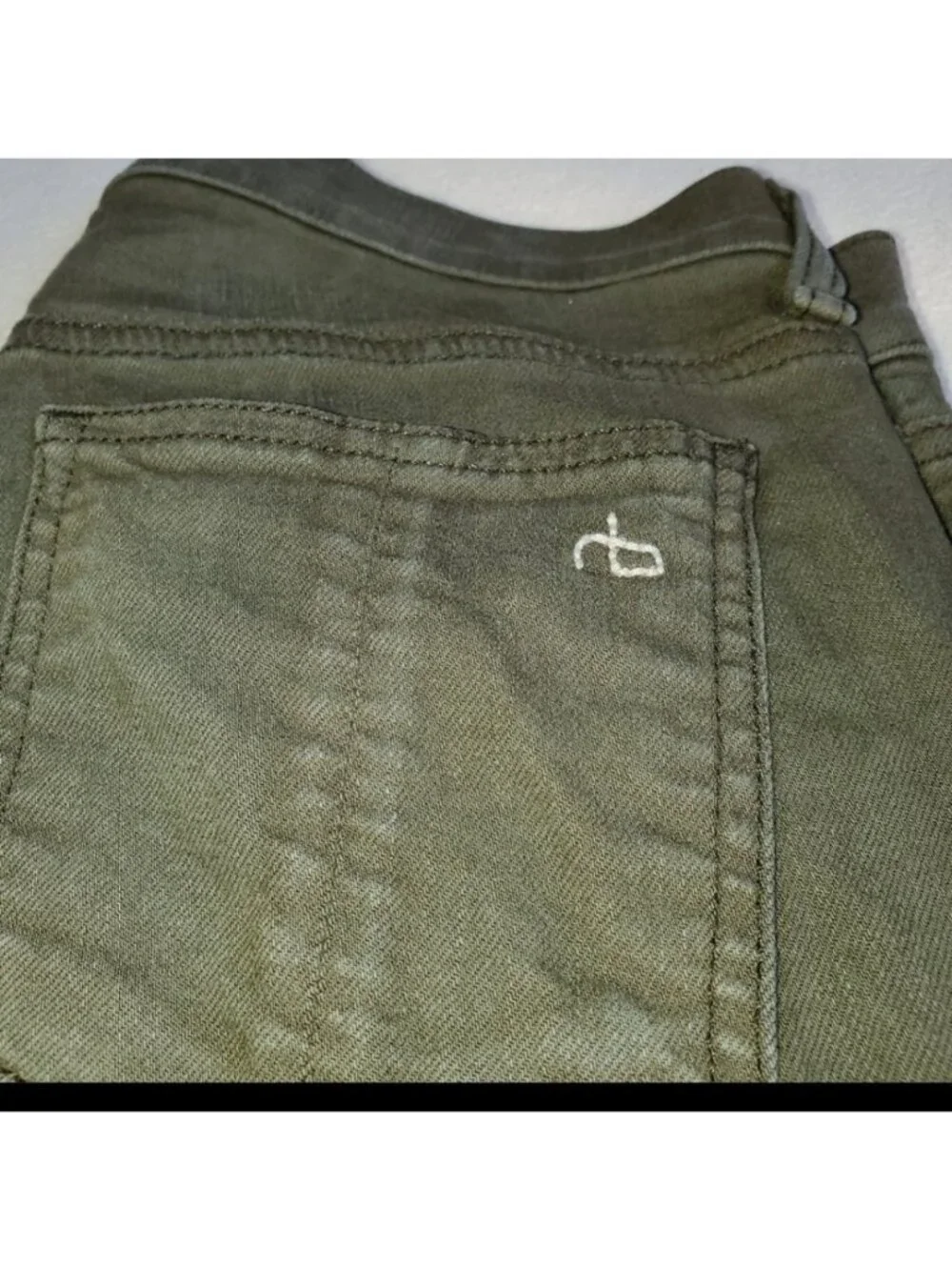 Rag and bone Olive green skinny jeans